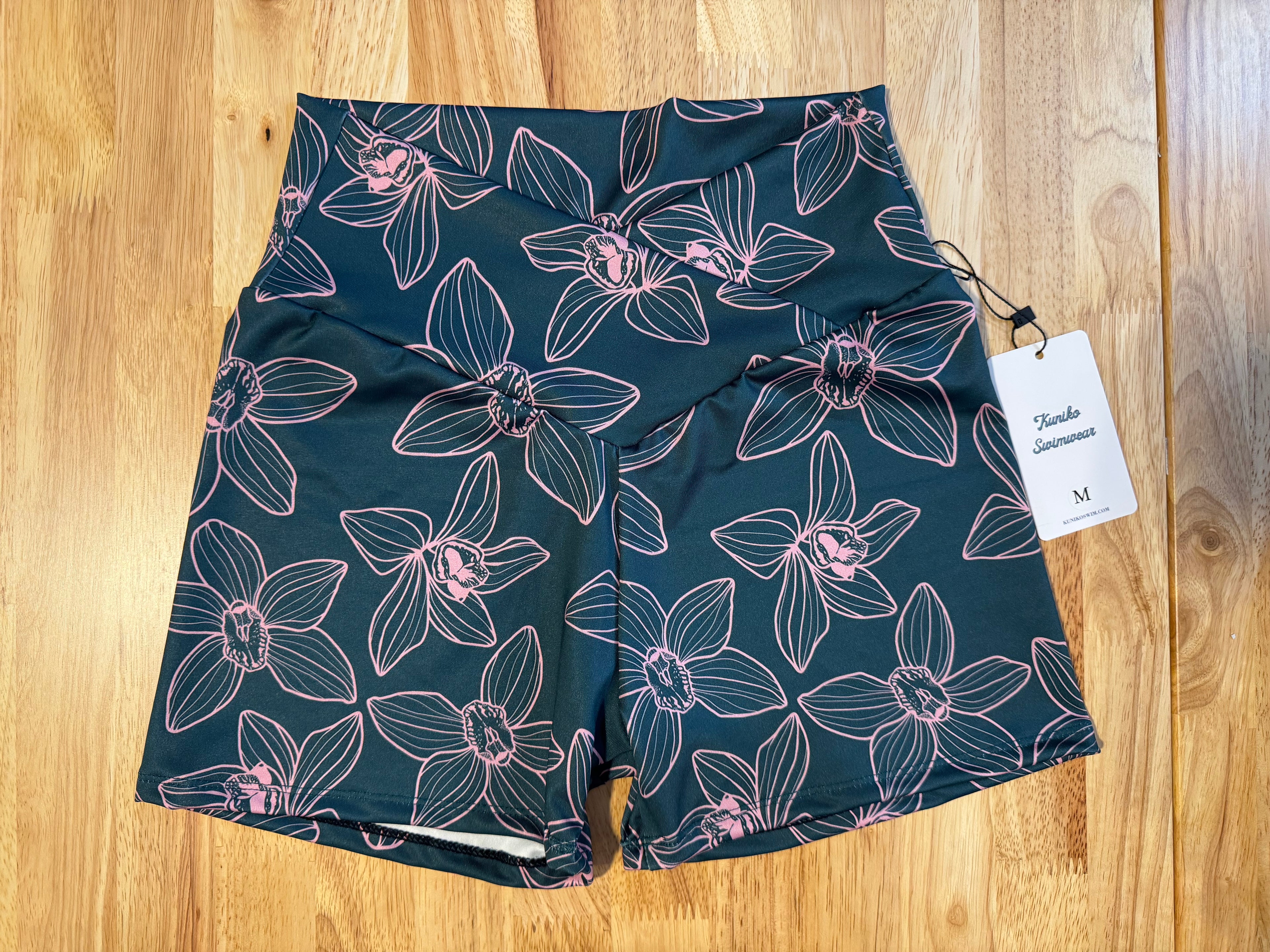 Luana Shorts- Teal Orchids