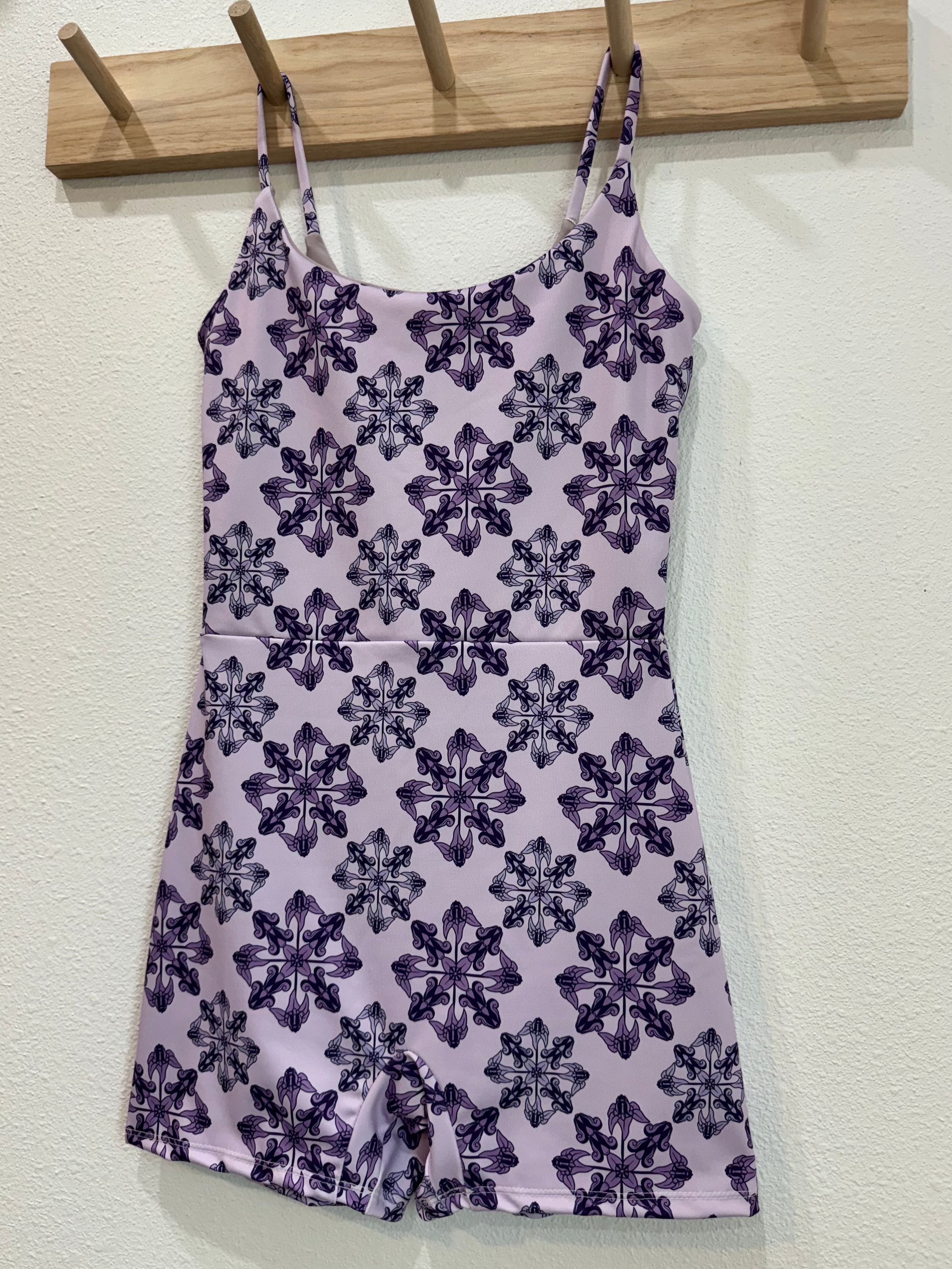 Maʻalahi Bodysuit in Lilac Pua Kalaunu Kuiki